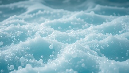 texture of bubbling water, thermal water flow as an abstract backdrop macro image, spa and wellness theme, soft gurgling and ripples on a white, turquoise water surface, gradient of sea color