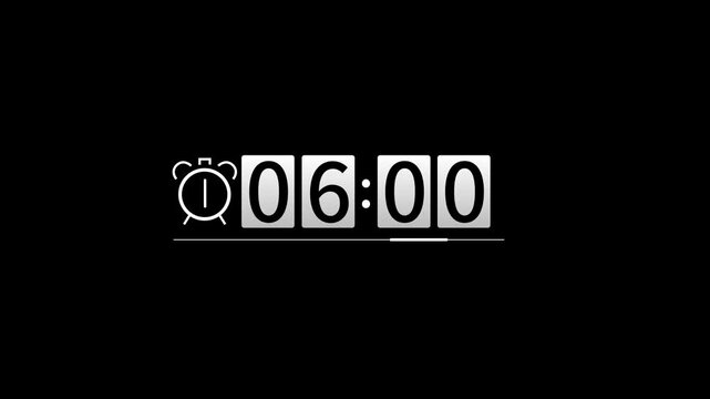Time clock alarm clock animation
