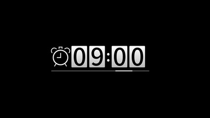 Time clock alarm clock animation