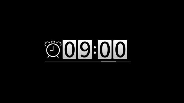 Time clock alarm clock animation