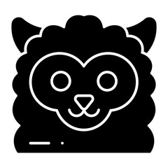 Alpaca glyph icon