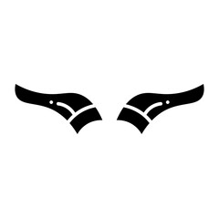 Horn animal glyph icon