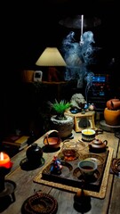 still life with candles