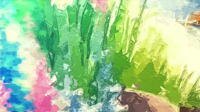 Various oil paintings, flowers, frogs, cats, dogs, lotus leaves, lotus landscapes, swans, tulips, moons, chrysanthemums, fields