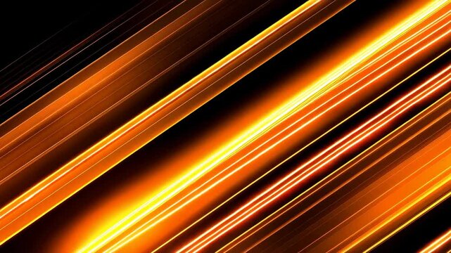 Diagonal orange lines with glowing edges on black background create a futuristic digital pattern