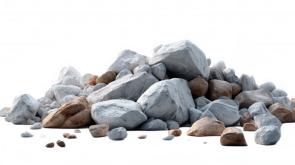 A Pile of White and Brown Rocks