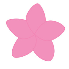 シンプルなプルメリアのイラスト