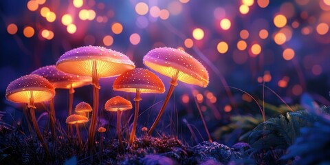 Enchanted Glowing Mushrooms