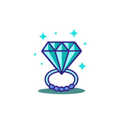 Diamond illustration design jewellery luxury