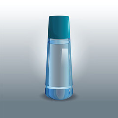 Hexagon water in bottle design illustration