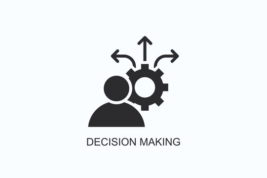 Decision Making Icon Or Logo Isolated Vector Illustration