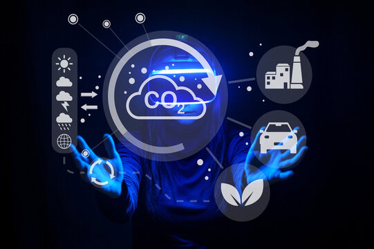 Dynamic Visualization of Environmental Sustainability Concepts with Carbon Dioxide Reduction and Green Technology Integration