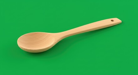 A wooden spoon ideal for culinary branding, food blogs, and kitchenware marketing in the hospitality and lifestyle sectors.