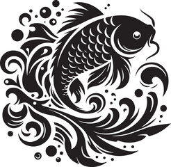 Obraz premium black and white fish