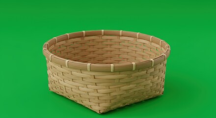 Versatile wicker basket ideal for retail, branding, or website displays, enhancing product presentation and marketing visuals.