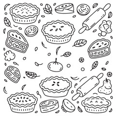 Tourtiere vector , Tourtiere lineart,  clipart,  Tourtiere black silhouette. Tourtiere vector bundle. Tourtiere lineart, clipart.Tourtiere black silhouette bundle. Tourtiere vector. Tourtiere Meat Pie