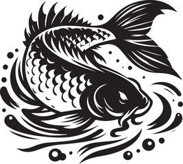 black and white fish
