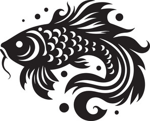 black and white fish