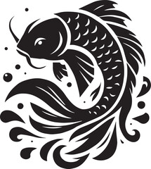 Obraz premium black and white fish