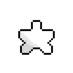 white pixel star