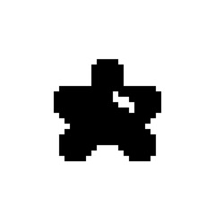 black pixel star