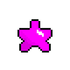 magenta pixel star