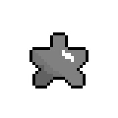 grey pixel star