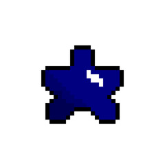 navy pixel star