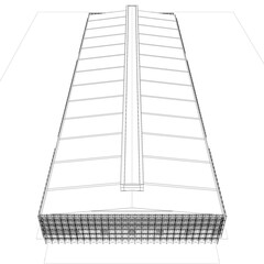 3D illustration of building and construction