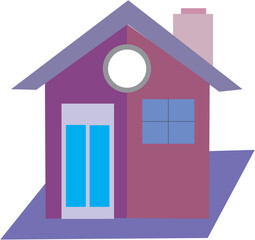 Charming Suburban House Illustration Cozy Home Design Concept