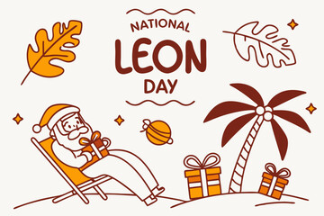 NATIONAL LEON DAY vector illustration