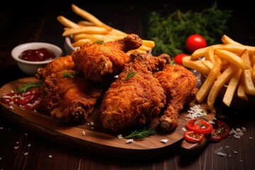Chicken and fries