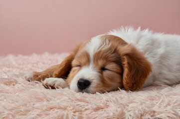 A cute cat sleeping on a cozy blanket.Freedom, mental well-being and relaxation.