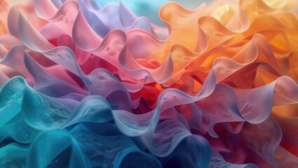 Fototapeta premium Abstract Colorful Ruffle