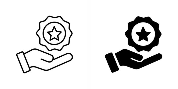 Branding line and solid web icon set. Vector illustration