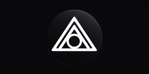 Abstract Triangle Icon Design.