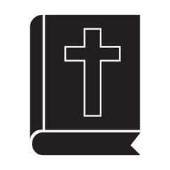christian holy book vector icon