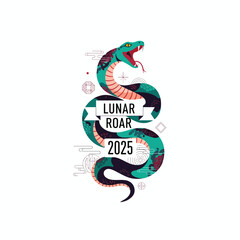 Obraz premium Lunar Roar 2025: Embrace the Power of the Year of the Snake