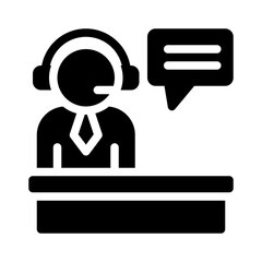 customer care glyph icon