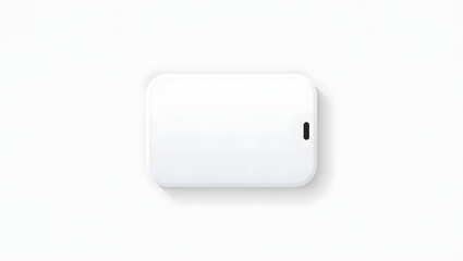 Fototapeta premium Smartphone mockup isolated on white background Modern smartphone mockup with blank screen, isolated on a clean white background. High-resolution mobile phone design ideal for UI/UX presentations