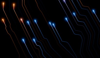Digital laser light lines, background, abstract, lines, technology, neon colors, 3d illustration