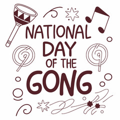 NATIONAL DAY OF THE GONG vector illustration