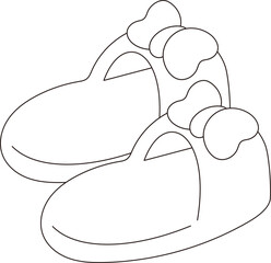 Ribbon Slippers Doodle

