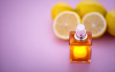 Lemon-scented perfume bottle