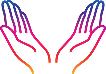 Prayer and Respect Icon. Namaste, Thank You Emoji. Folded Hands Sign for Gratitude. Vector icons.