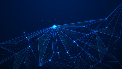Connected polygons plexus vector background, digital data visualization. vector illustration