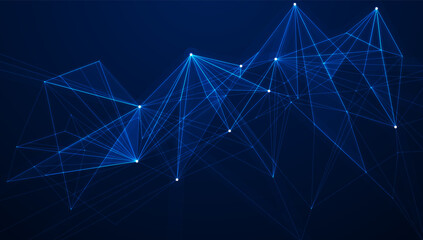 Connected polygons plexus vector background, digital data visualization. vector illustration