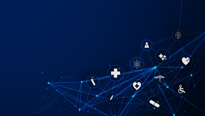 health care icon pattern medical innovation concept background design