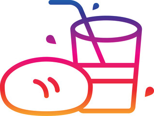 Cocktail alcohol mixed drink icons for menu, web and graphic des