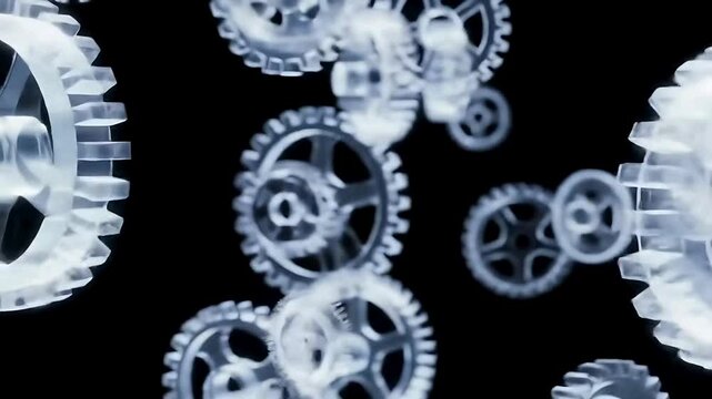 Abstract of  Mechanical Mirage: Abstract Gears in Motion